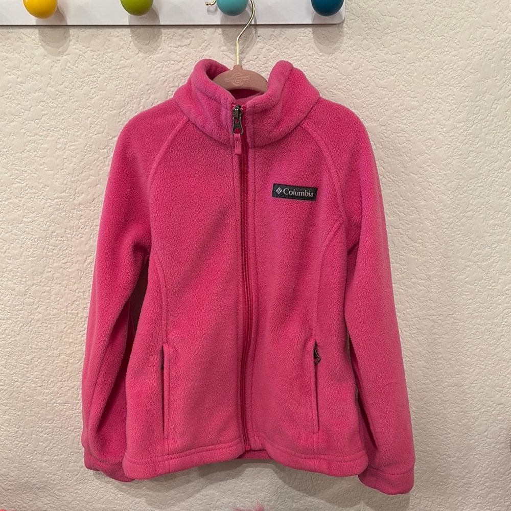 Kids Pink Columbia Fleece Jacket